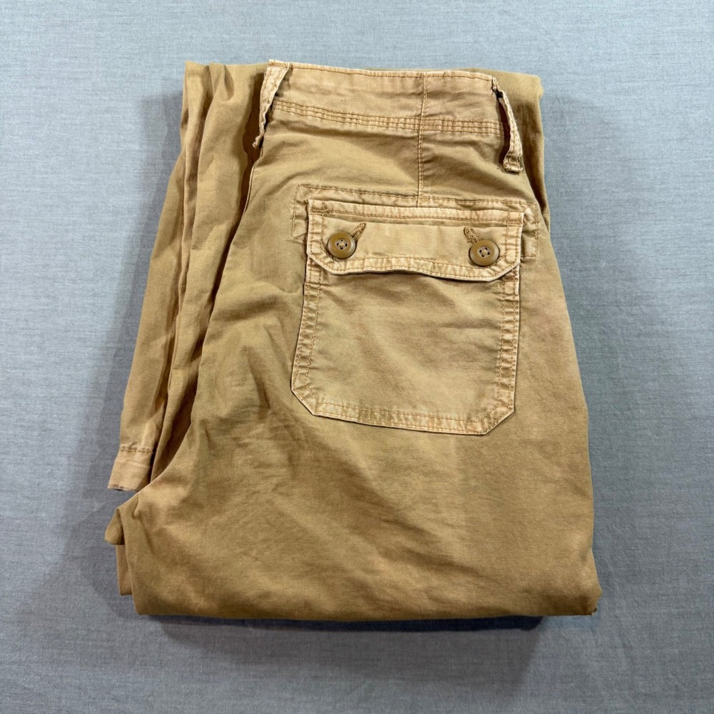 American Eagle Cargo Pants Women's 2 Tan Excellent Baggy Jogger Stretch Utility
